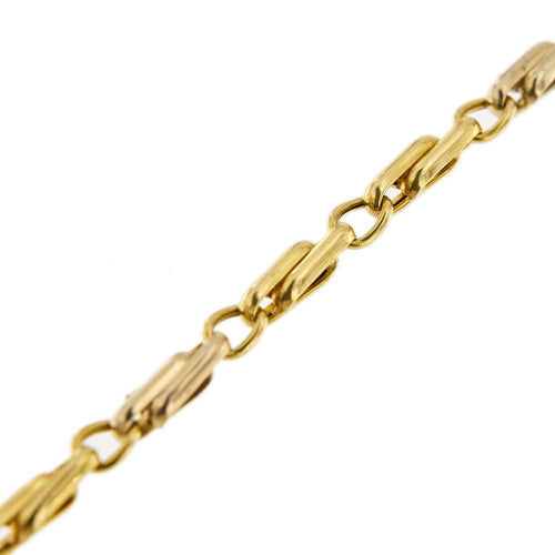 Collier Collier homme - Chaîne maille œil de tigre en or jaune et blanc 18 ct 58 Facettes 29660