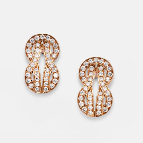 FRED Chance Infinie - Boucles d'oreilles en or rose et diamants 58 Facettes 314