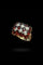 Bague 57 Bague cocktail années 50 en or jaune, grenats et diamants 58 Facettes