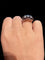 Bague 57 Bague cocktail années 50 en or jaune, grenats et diamants 58 Facettes