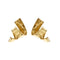 Boucles d'oreilles Boucles d’oreilles pendantes ondulées en or jaune 18 ct 58 Facettes 30294