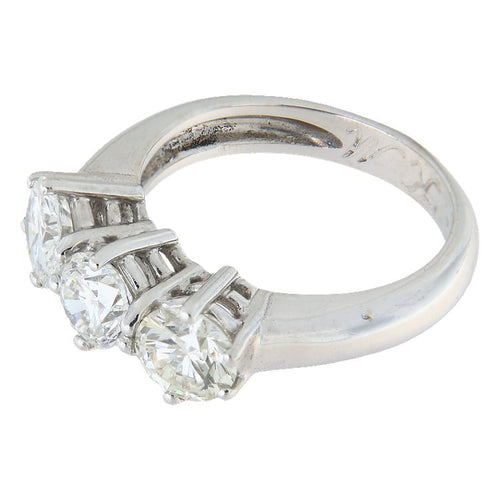 Bague trilogy en or blanc et diamants 1,65 ct 58 Facettes G4009