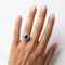 56 Bague en or blanc avec saphir 2,20 ct et diamants 58 Facettes G4008
