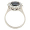 56 Bague en or blanc avec saphir 2,20 ct et diamants 58 Facettes G4008