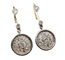 Art déco - Dormeuses cible en or 18K, platine et diamants