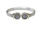 Tubogas - Bracelet jonc en or jaune et argent