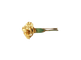 Art Nouveau - Broche œillet en or jaune et émail vert