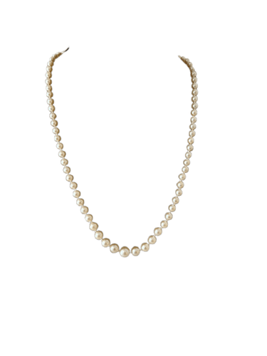 Collier de perles de culture avec fermoir en or 18K