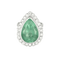 Bague émeraude de Colombie en or blanc et diamants