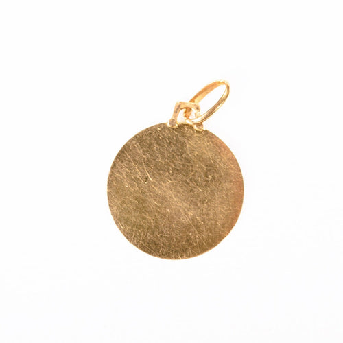 Étoile d'amour - Médaille ronde en or jaune et rubis synthétique 58 Facettes LMB-391