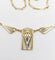 Collier Art déco à palmettes en or jaune et blanc 18k 58 Facettes A07722