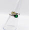 Bague 51 Bague toi et moi en or blanc 18k, diamant jaune et tsavorite 58 Facettes A07724