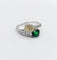 Bague 51 Bague toi et moi en or blanc 18k, diamant jaune et tsavorite 58 Facettes A07724