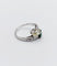 Bague 51 Bague toi et moi en or blanc 18k, diamant jaune et tsavorite 58 Facettes A07724