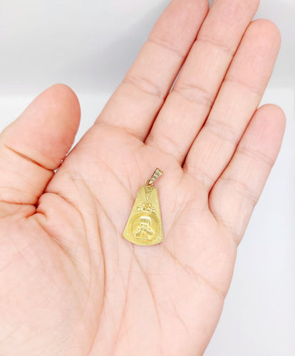 Pendentif LB - Médaille Art déco bébé en or 18K 58 Facettes A07726