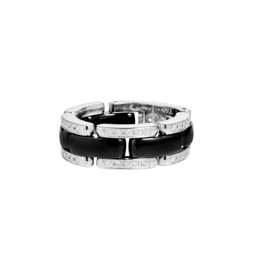 50 CHANEL Ultra - Bague en or blanc, céramique noire et diamants 58 Facettes 159