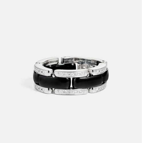 50 CHANEL Ultra - Bague en or blanc, céramique noire et diamants 58 Facettes 159
