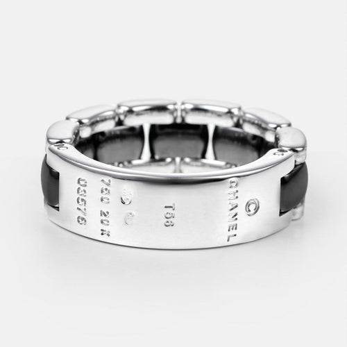 Bague 56 CHANEL Ultra - Bague en or blanc, céramique noire et diamants 58 Facettes 277