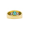 Bague 54 Bague bandeau en or jaune et blanc avec émeraude et diamants 58 Facettes 35799