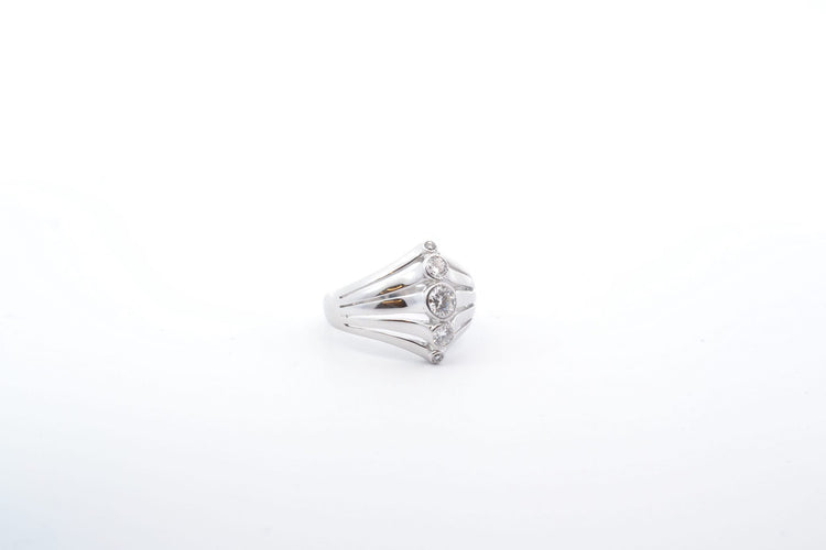 Bague 60 Bague diamants en or blanc 18k 58 Facettes 25171