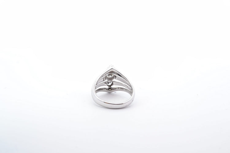 Bague 60 Bague diamants en or blanc 18k 58 Facettes 25171