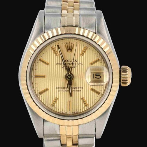 Rolex Lady-Datejust - Montre Oyster Perpetual en or jaune et acier 58 Facettes MT47974