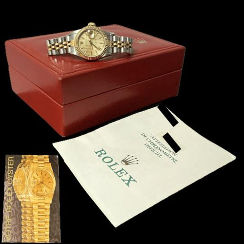 Rolex Lady-Datejust - Montre Oyster Perpetual en or jaune et acier 58 Facettes MT47974