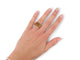 52 Christian Dior - Bague Gourmette GM en or jaune 18k et œil-de-tigre 58 Facettes 276676