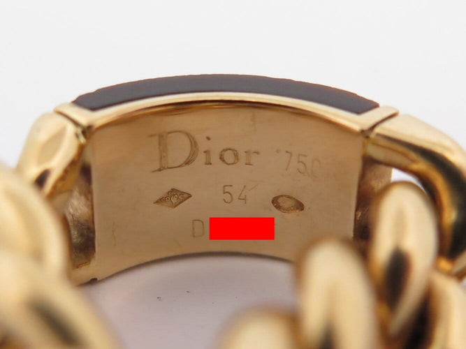 52 Christian Dior - Bague Gourmette GM en or jaune 18k et œil-de-tigre 58 Facettes 276676