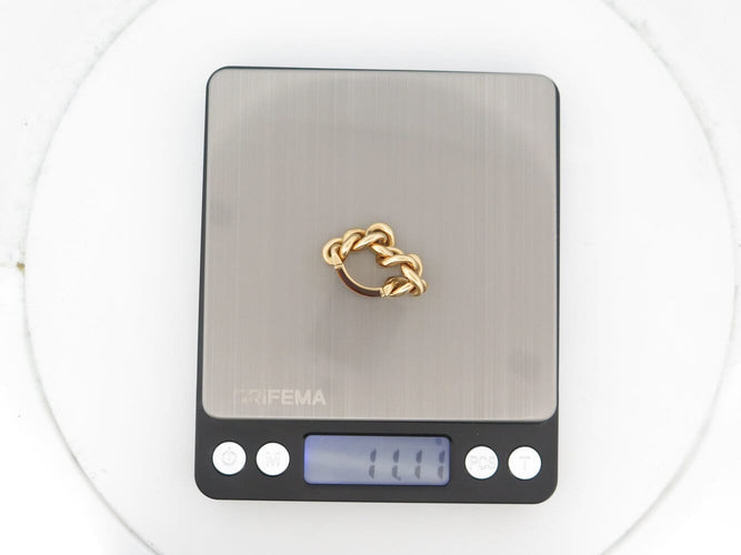 52 Christian Dior - Bague Gourmette GM en or jaune 18k et œil-de-tigre 58 Facettes 276676