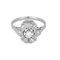 Bague 1950 en or blanc, platine et diamants