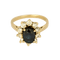 Bague marguerite en or jaune, saphir et diamants