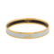 Hermès Calèche - Bracelet jonc en plaqué or et émail