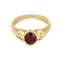Bague jonc en or jaune, rubis et diamants