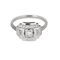 Bague années 1950 en or blanc, platine et diamants