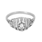 Bague de jeune fille en or blanc, platine et diamants