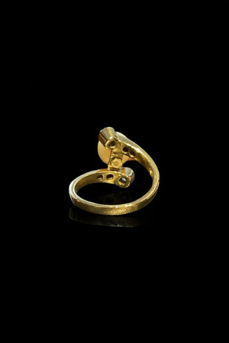 Bague 55 Bague vintage en or jaune avec perle et diamants 58 Facettes