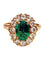 53 Bague en or rose, émeraude 1,50 ct et diamants 58 Facettes 2251