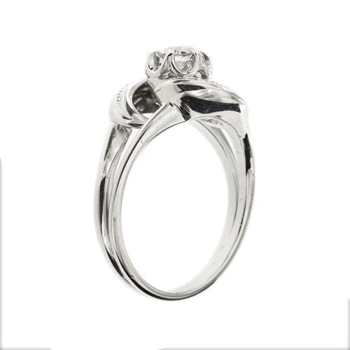 Bague 56 Bague spirale en or blanc 18 ct avec diamants 0,42 ct 58 Facettes 34821