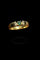 Bague 48 Bague de petit doigt en or jaune, émeraude et diamants marquise 58 Facettes