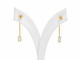 Boucles d'oreilles Boucles d’oreilles pendantes 3 cm en or jaune 18k et topazes bleues 58 Facettes 33830