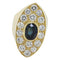 Bague vintage en or jaune avec saphir et diamants 58 Facettes G4029