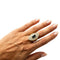 Bague vintage en or jaune avec saphir et diamants 58 Facettes G4029