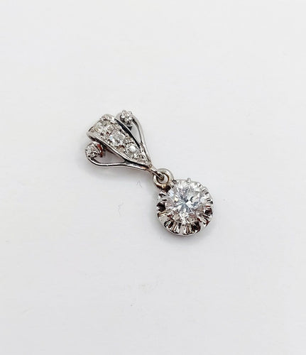 Art déco - Pendentif en or blanc, platine et diamants 58 Facettes A07743