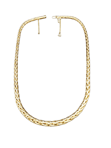 Collier maille épi en or jaune 58 Facettes 21874