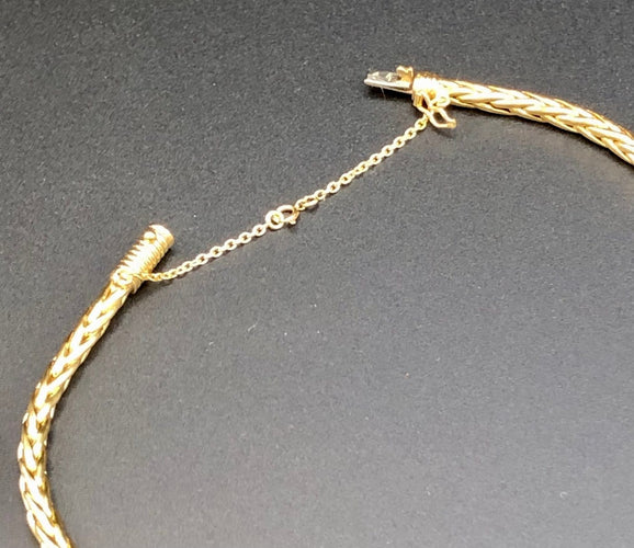 Collier maille épi en or jaune 58 Facettes 21874