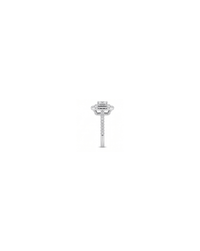 Bague 50 Tiara Milo - Bague en or blanc et diamants 58 Facettes 6.Bague coussin