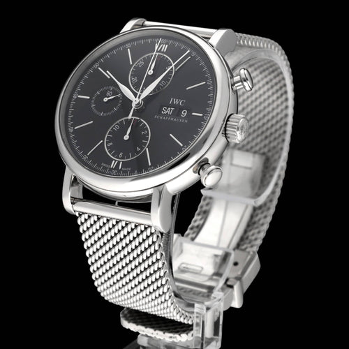 Montre IWC Portofino - Montre chronographe IW391006 en acier 58 Facettes IWC/PRT/006