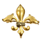 Fleur de Lys - Broche en or jaune et diamants 58 Facettes 21863