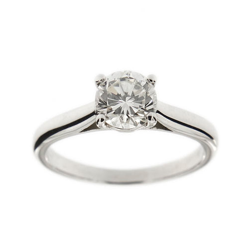 Bague 52 Bague solitaire - Diamant 0,98 ct en or blanc 18 ct 58 Facettes 34732